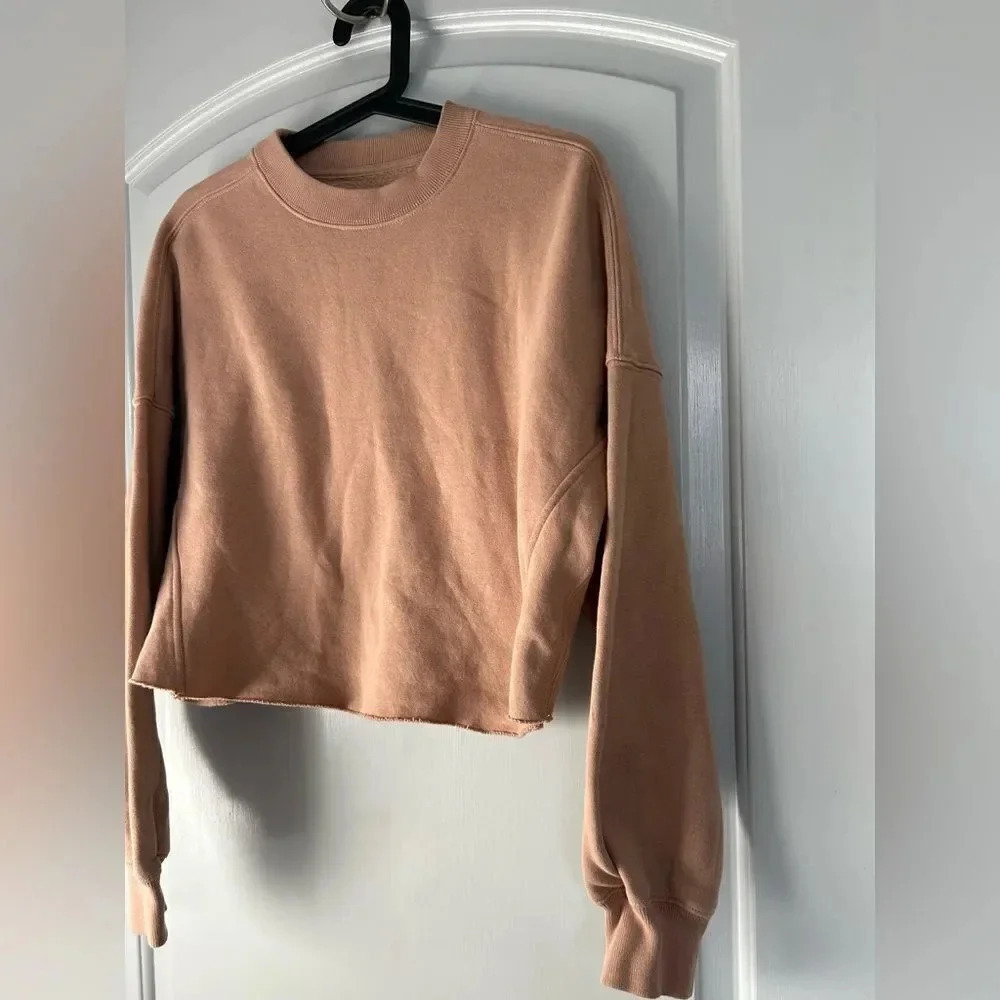 Abercrombie & Fitch Cropped Boxy Soft A&F Max Essentials Crewneck size Small - Picture 5 of 10